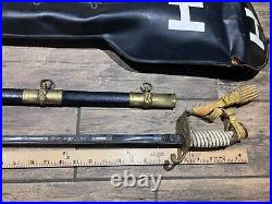 U. S. Navy Officer Sword M1852 Hilborn & Hamburger NY Scabbard U. S. N. Engraved