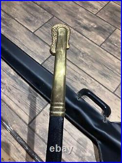 U. S. Navy Officer Sword M1852 Hilborn & Hamburger NY Scabbard U. S. N. Engraved