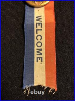 U. S. Navy Rear Admiral Robley D. Evans, Fighting Bob Pinback Button With Ribbon