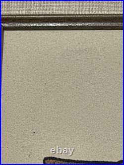 U. S. Navy USMC Wings Of Gold Sand Art Framed Signed By R Deno Artist