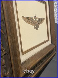 U. S. Navy USMC Wings Of Gold Sand Art Framed Signed By R Deno Artist