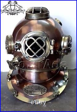 U. S Navy Vintage Dive Helmet Mark V Antique Diving Divers Marriage GIFT Helmet
