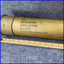 U. S. Navy WWII 50 Cal MK 5 Dummy Cartridge With Case