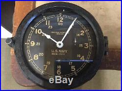 U. S. Navy WWII Chelsea 12E Ship Clock