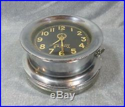 U. S. Navy WWII Chelsea 7451 Mark 1 Deck Clock 1940