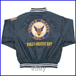 U. S. Navy World's Greatest Satin Jacket Back Only Embroidered Officially Licensed
