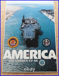 U. S. S. America CV-66 Poster, United States Ship, 1981, 21.74 x 30.75 inches