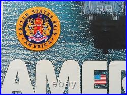 U. S. S. America CV-66 Poster, United States Ship, 1981, 21.74 x 30.75 inches