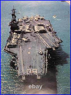 U. S. S. America CV-66 Poster United States Ship 1981 21.75 x 30.75 Egypt