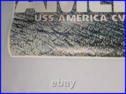 U. S. S. America CV-66 Poster United States Ship 1981 21.75 x 30.75 Egypt