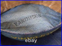 U. S. S. CALIFORNIA LOT Hat, scarf, tag, book Van Dusen Antique Navy Military AHB