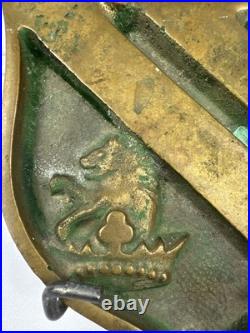 U. S. S. GRIDLEY US NAVY BRASS SHIP SEAL PLAQUE 7x7 Inches Long 3.5 Lbs