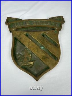 U. S. S. GRIDLEY US NAVY BRASS SHIP SEAL PLAQUE 7x7 Inches Long 3.5 Lbs