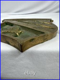 U. S. S. GRIDLEY US NAVY BRASS SHIP SEAL PLAQUE 7x7 Inches Long 3.5 Lbs