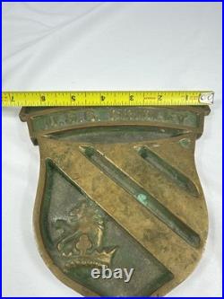 U. S. S. GRIDLEY US NAVY BRASS SHIP SEAL PLAQUE 7x7 Inches Long 3.5 Lbs