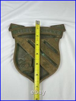 U. S. S. GRIDLEY US NAVY BRASS SHIP SEAL PLAQUE 7x7 Inches Long 3.5 Lbs