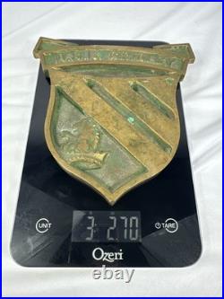 U. S. S. GRIDLEY US NAVY BRASS SHIP SEAL PLAQUE 7x7 Inches Long 3.5 Lbs