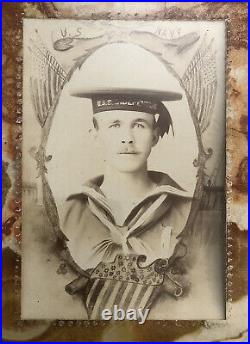 U. S. S. Independence Sailor Navy Photograph Original Frame 1900s