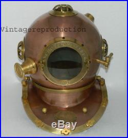 U. S navy mark V deep sea replica antique diving helmet divers helmet scuba 18