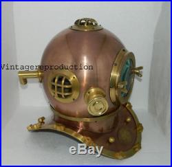 U. S navy mark V deep sea replica antique diving helmet divers helmet scuba 18