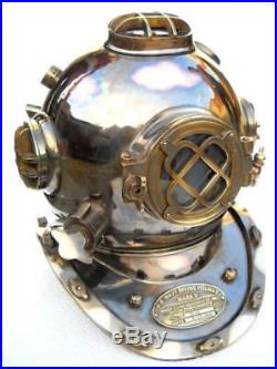 U S navy mark v boston vintage scuba marine gift Steel diving antique helmet