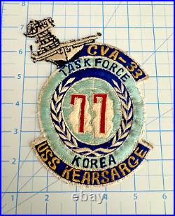 ULTRA RARE 1950's USN TASK FORCE 77 USS KEARSARGE CVA-33 KOREA PATCH