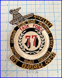 ULTRA RARE 1950's or 60's USN TASK FORCE 77 USS KEARSARGE CVA-33 KOREA PATCH