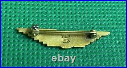 UNITED STATES NAVY GOLD PILOT WINGS GT Initials 10k Green Co VINTAGE RARE