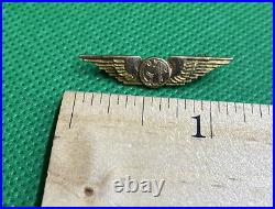 UNITED STATES NAVY GOLD PILOT WINGS GT Initials 10k Green Co VINTAGE RARE