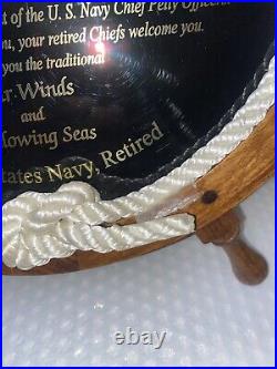 UNITED STATES NAVY Retired Master Chief Petty Officer 18 Plaque RARE read