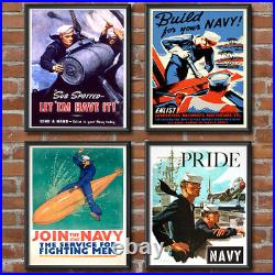UNITED STATES NAVY Set of 4 Posters US Navy Gift Poster Decor Art Prints 1442