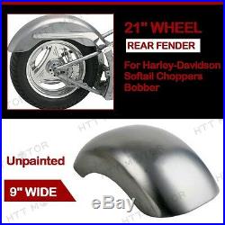 US 9 Wide Chrome Custom Rear Fender For Harley-Davidson Softail Choppers Bobber