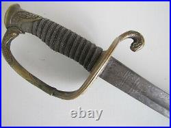 US Civil War Model 1852 USN Navy Naval Officers Sword Rare French Made