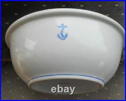 US NAVY CAPTAINS MESS Large Bowl Fouled Anchor TEPCO China USA Vintage 9.5