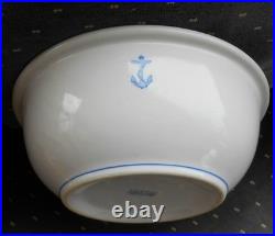 US NAVY CAPTAINS MESS Large Bowl Fouled Anchor TEPCO China USA Vintage 9.5