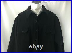 US NAVY CPO Vintage Men LARGE SHORT Black Wool Button Rare Official Military