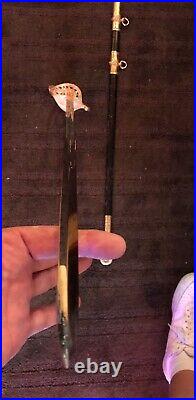 US NAVY OFFICERS DRESS SWORD SABER & SCABBARD VIETNAM ERA ENGRAVED NOV 67 As Is