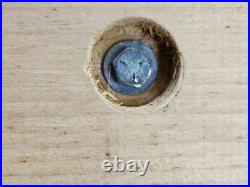 US NAVY Retired Vintage Solid Brass Plaque with Commissions Wood Base 1955-1975