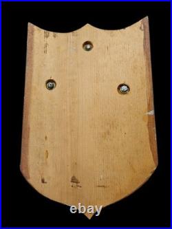 US NAVY Retired Vintage Solid Brass Plaque with Commissions Wood Base 1955-1975