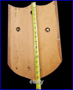 US NAVY Retired Vintage Solid Brass Plaque with Commissions Wood Base 1955-1975