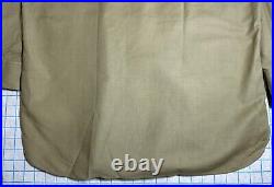 US NAVY WWII Long Sleeve Button Shirt Men's Size 15 Beige USN WW21940