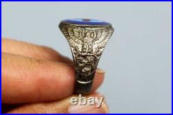 US Navy 41 Hospital Corps Ring Sterling Size 11. FLU4829