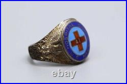 US Navy 41 Hospital Corps Ring Sterling Size 11. FLU4829