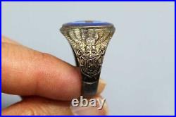 US Navy 41 Hospital Corps Ring Sterling Size 11. FLU4829