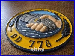 US Navy Allen M. Sumner Class Destroyer U. S. S. Massey DD-778 Plaque Metal