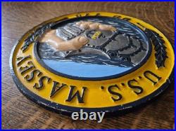 US Navy Allen M. Sumner Class Destroyer U. S. S. Massey DD-778 Plaque Metal