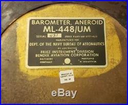 US Navy Barometer ML-448/UM, great companion to Chelsea clock