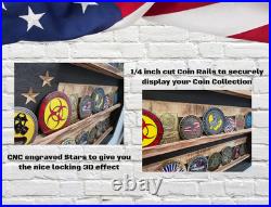 US Navy Chief Coin Flag Display Handmade USA Challenge Coin Holder USN