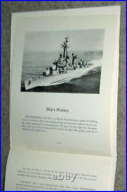 US Navy DESRON 17 Plaque. Metal/Wood + Decomm. Program USS Porterfield DD-682