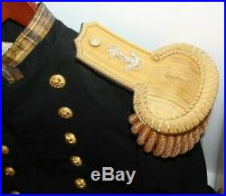 US Navy Dress Uniform Jacket named and dated 1909 with epaulettes